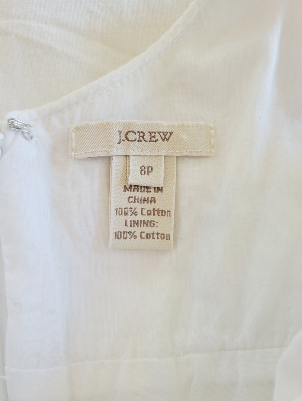 J. Crew white cotton seersucker dress 8p - Picture 7 of 12